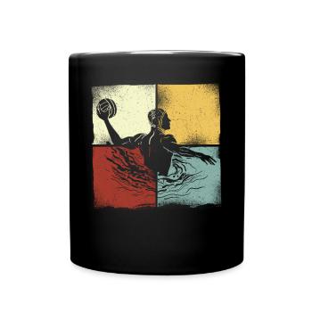 Water Polo Retro Vintage Water - Tasse einfarbig - Schwarz - Vorne
