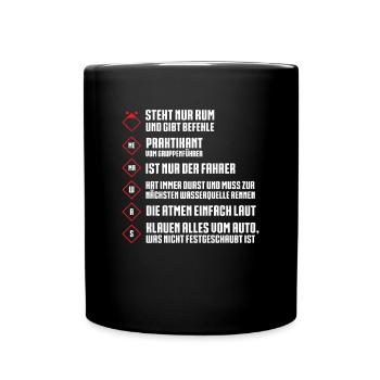 Löschgruppe Feuerwehr FFW Löschgruppen - Tasse einfarbig - Schwarz - Vorne