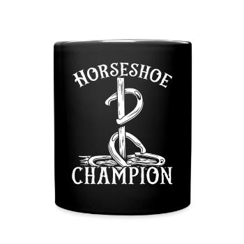 Horseshoe Pitching Game Champion Tosser - Tasse einfarbig - Schwarz - Vorne