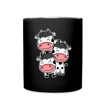 Cute cows - cow motif - Full Colour Mug - black - Front