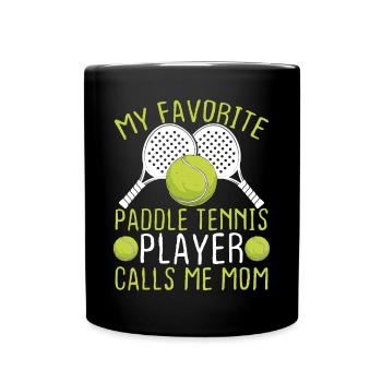 Joueur de paddle-tennis Mon joueur préféré moi maman - Mug uni - noir - Devant