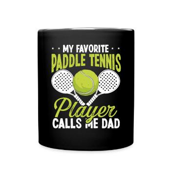 Joueur de paddle tennis Mes appels préférés Papa Père - Mug uni - noir - Devant