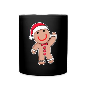 Süßes Lebkuchen - Tasse einfarbig - Schwarz - Vorne