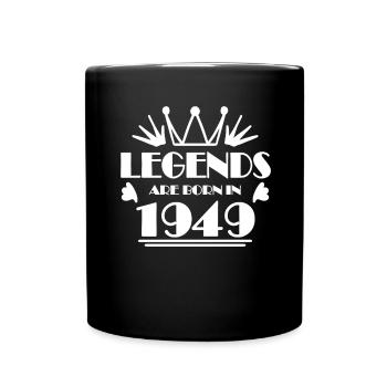 1949 - Jahrgang 1949 - Baujahr 1949 Geschenk - Tasse einfarbig - Schwarz - Vorne