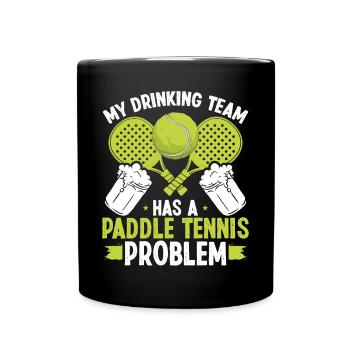 Joueur de paddle-tennis Mon équipe de buveurs de bière - Mug uni - noir - Devant