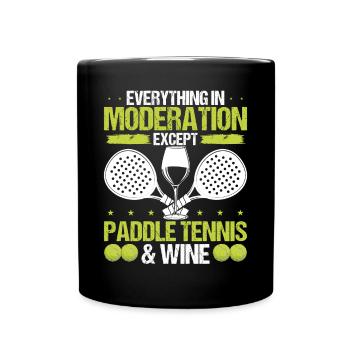 Joueur de paddle-tennis Wine Drinking Paddle Team - Mug uni - noir - Devant