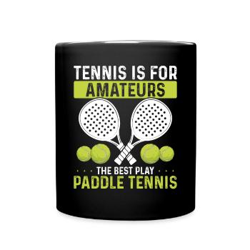 Joueur de paddle tennis drôle de tennis est pour l’humour - Mug uni - noir - Devant