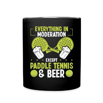 Joueur de paddle-tennis Équipe de paddle à boire de la bière - Mug uni - noir - Devant