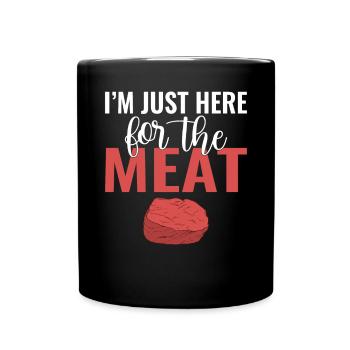 BBQ Grill Boeuf Viande Amoureux Cadeaux - Mug uni - noir - Devant