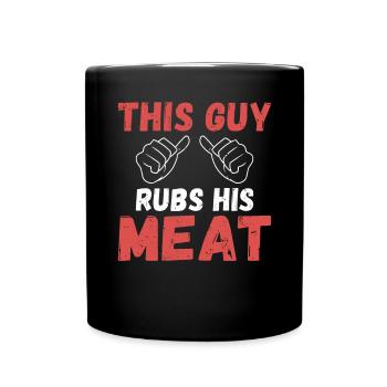 BBQ Grill Boeuf Viande Amoureux Cadeaux - Mug uni - noir - Devant