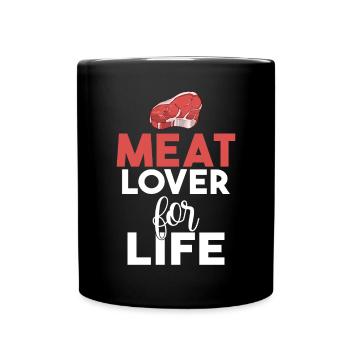 BBQ Grill Beef Meat Lovers Gifts - Full Colour Mug - black - Front