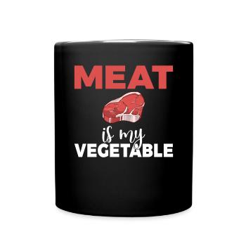 BBQ Grill Rindfleisch Liebhaber Geschenke - Tasse einfarbig - Schwarz - Vorne