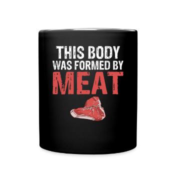 BBQ Grill Boeuf Viande Amoureux Cadeaux - Mug uni - noir - Devant