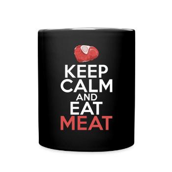 BBQ Grill Boeuf Viande Amoureux Cadeaux - Mug uni - noir - Devant