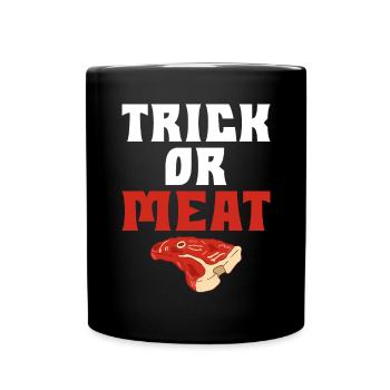 BBQ Grill Rindfleisch Liebhaber Geschenke - Tasse einfarbig - Schwarz - Vorne