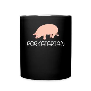 BBQ Grill Rindfleisch Liebhaber Geschenke - Tasse einfarbig - Schwarz - Vorne