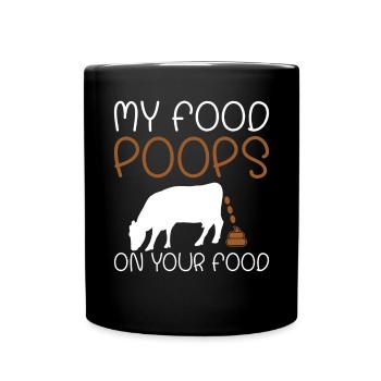 BBQ Grill Rindfleisch Liebhaber Geschenke - Tasse einfarbig - Schwarz - Vorne