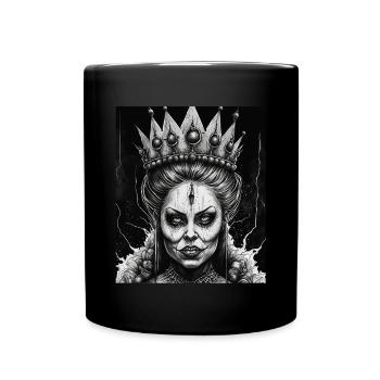 Evil Old Woman Horror Gothic Horror Witch Abstract - Full Colour Mug - black - Front