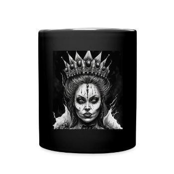 Evil Old Woman Horror Gothic Horror Witch Abstract - Full Colour Mug - black - Front