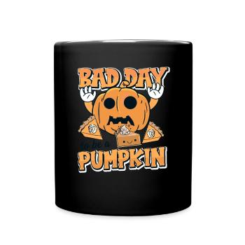 Its A Bad Day To Be A Pumpkin - Tasse einfarbig - Schwarz - Vorne