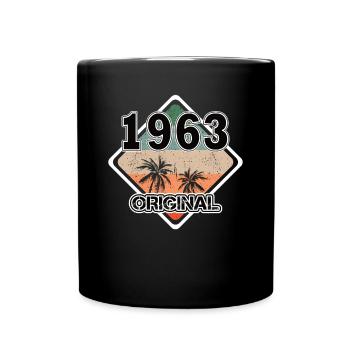60. Geburtstag Jahrgang 1963 Original 1963 - Tasse einfarbig - Schwarz - Vorne