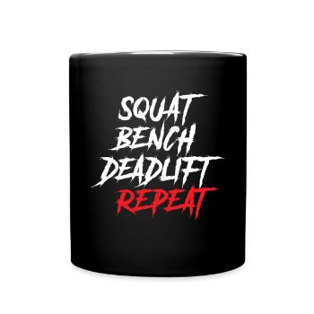 Squat Bench Deadlift Repeat Powerlifting - Mug uni - noir - Devant