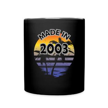 20e anniversaire Né en 2003 Fabriqué en 2003 - Mug uni - noir - Devant