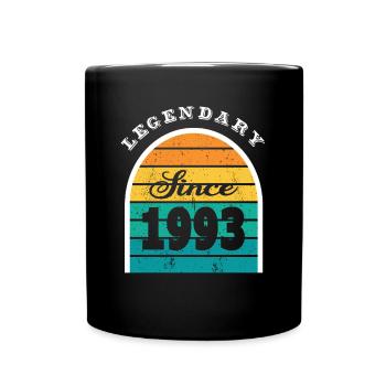 30e anniversaire né en 1993 Légendaire depuis 1993 - Mug uni - noir - Devant