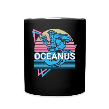 Oceanus Griechischer Gott Antike griechische Mytho - Tasse einfarbig - Schwarz - Vorne