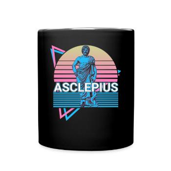 Asclepius Greek god Ancient Greek myth - Full Colour Mug - black - Front
