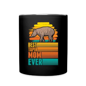Best Tapir Mom Ever - Tasse einfarbig - Schwarz - Vorne