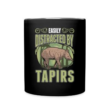Easily distracted by Tapirs - Tasse einfarbig - Schwarz - Vorne