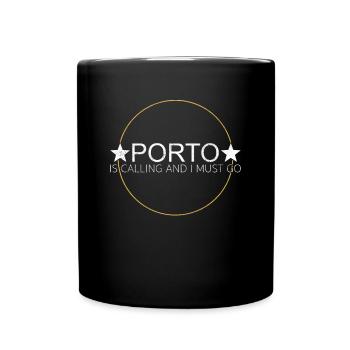 Porto quote - Full Colour Mug - black - Front