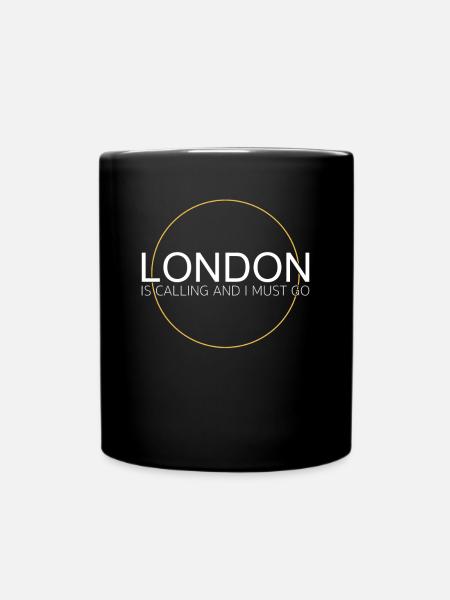 London Spruch - Tasse einfarbig - Schwarz