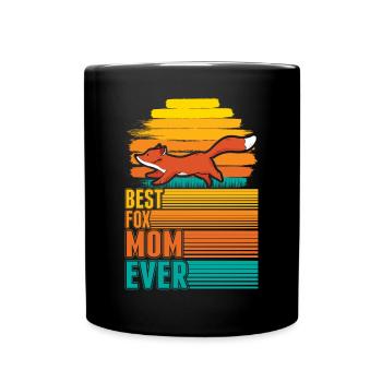 Best Fox Mom Ever Fuchs Mama - Full Colour Mug - black - Front