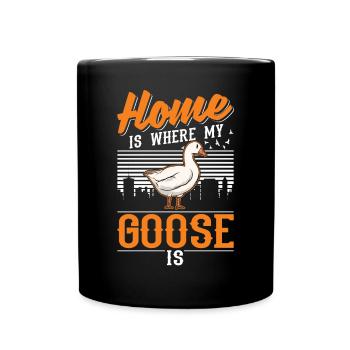Home is where my geese are goose - Full Colour Mug - black - Front