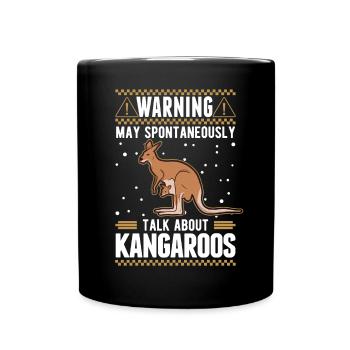 Kangaroo Australia Australian Kangaroo - Full Colour Mug - black - Front