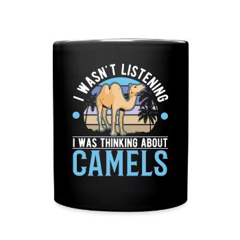 Kamel Geschenk Dromedar Camel Großkamel - Tasse einfarbig - Schwarz - Vorne