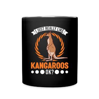 I just like kangaroos Ausralien - Full Colour Mug - black - Front