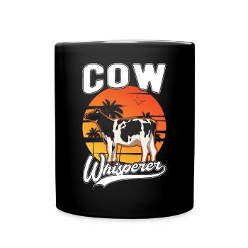 Cow Whisperer Farmer Cattle Breeder Cows - Full Colour Mug - black - Front