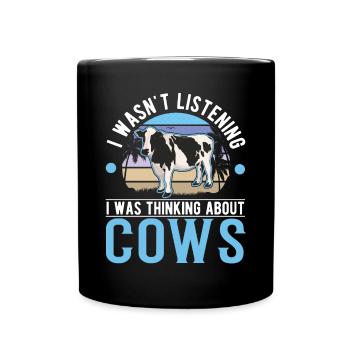 Cow Cattle breeder Farmer Cows - Full Colour Mug - black - Front
