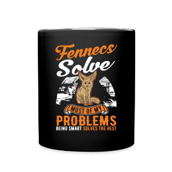 Fennec Gift Desert Fox Fennec - Full Colour Mug - black - Front