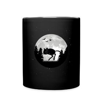 Gerbil Moon Racing Rat Gerbil - Full Colour Mug - black - Front