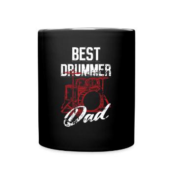 Bester Schlagzeuger Papa - Schlagzeug Rock Drummer - Tasse einfarbig - Schwarz - Vorne