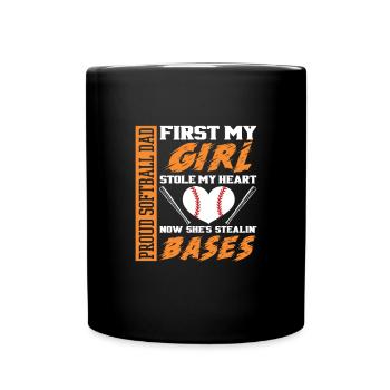 Softball joueur de baseball sports lanceur cadeau - Mug uni - noir - Devant