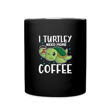 Schildkröte Turtle Meer Meeresbewohner Geschenk - Tasse einfarbig - Schwarz - Vorne