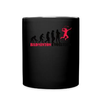 Badminton Spieler Geschenkidee Design - Tasse einfarbig - Schwarz - Vorne
