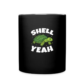 Schildkröte Turtle Meer Meeresbewohner Geschenk - Tasse einfarbig - Schwarz - Vorne