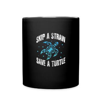 Tortue - Mug uni - noir - Devant