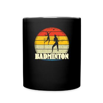 Badminton Spieler Geschenkidee Design - Tasse einfarbig - Schwarz - Vorne